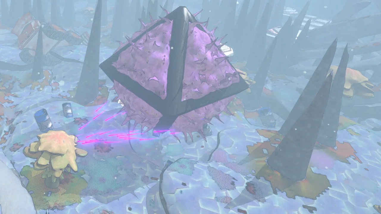 Mycologist with fungal spear and infection meter
